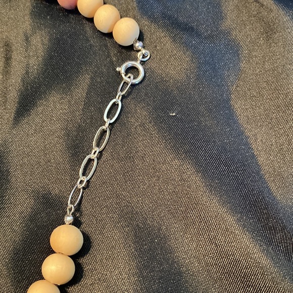 1990s Vintage Wood Bead Necklace - Picture 2 of 2